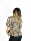 Leopard knot blouse