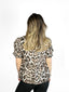 Leopard knot blouse